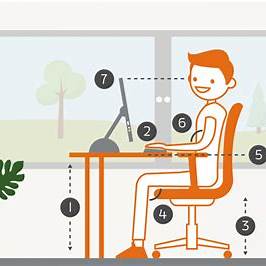 Moderner Homeoffice-Arbeitsplatz mit ergonomischem Bürostuhl und höhenverstellbarem Schreibtisch
