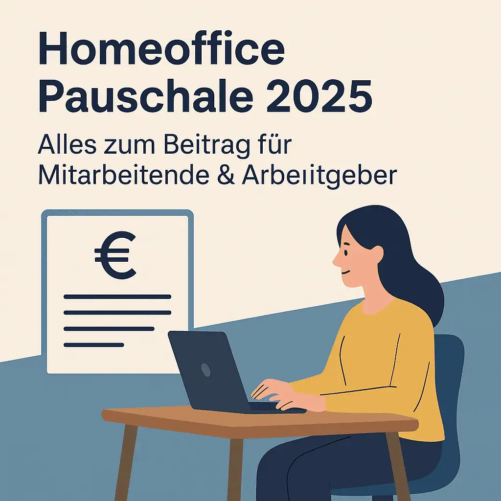 Frau arbeitet im Homeoffice am Laptop, Symbolbild zur Homeoffice Pauschale 2025 in Deutschland